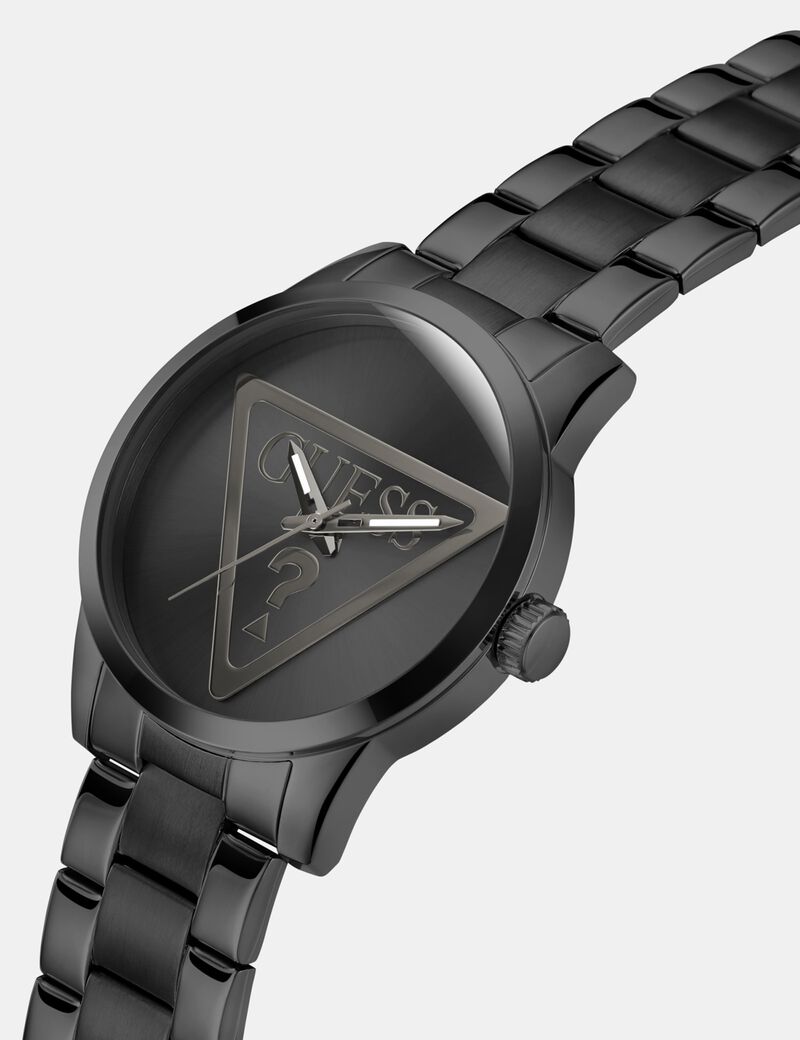 guess mens black analog watch