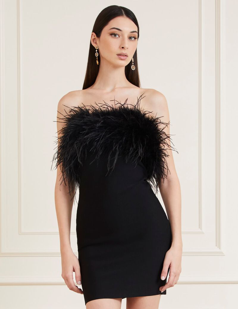 Marciano Feathers Mini Dress