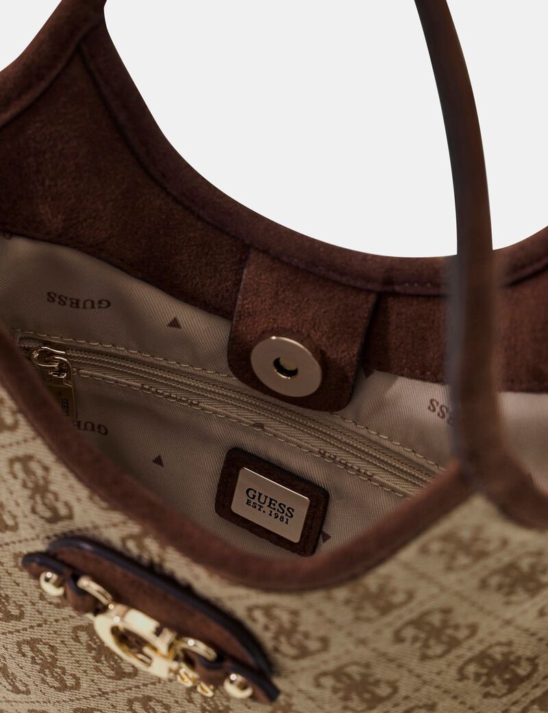 guess samantha logo mini shopper bag
