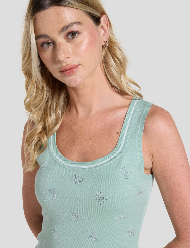 Rhinestones Tank Top