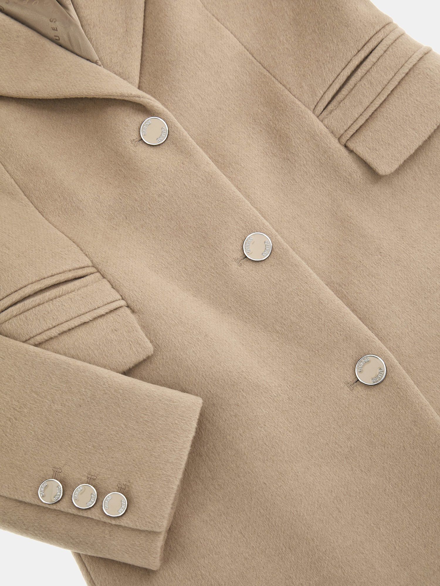 Shop GUESS Online Wool Blend Coat