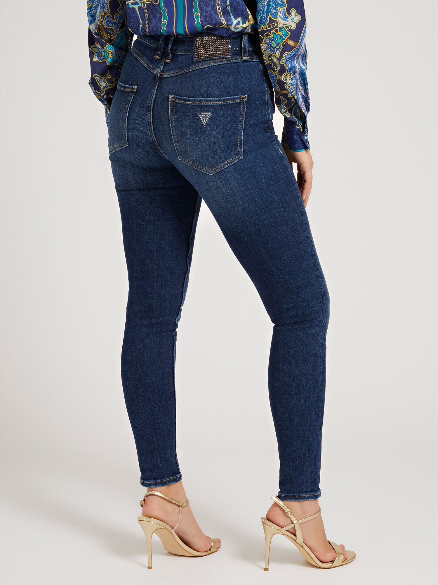 Shop GUESS Online Blue Skinny Jeans