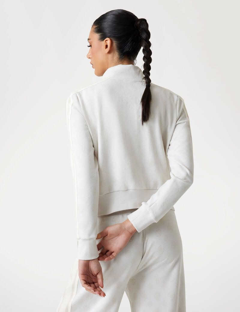 All-over logo full zip sweatshirt