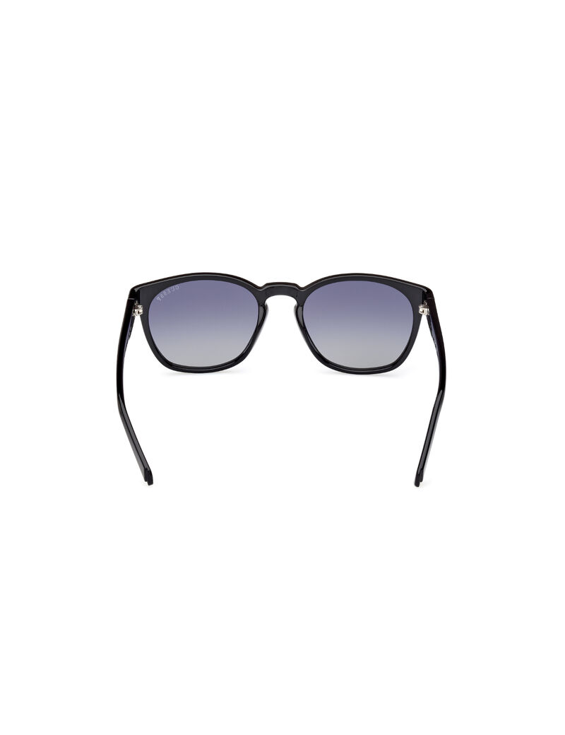 guess shiny black   smoke polarized