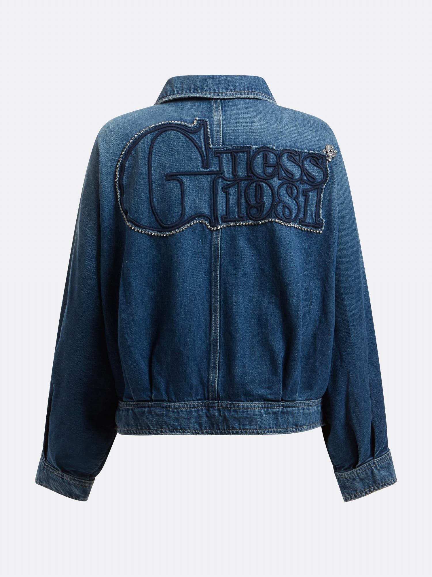 Back denim hot sale jacket