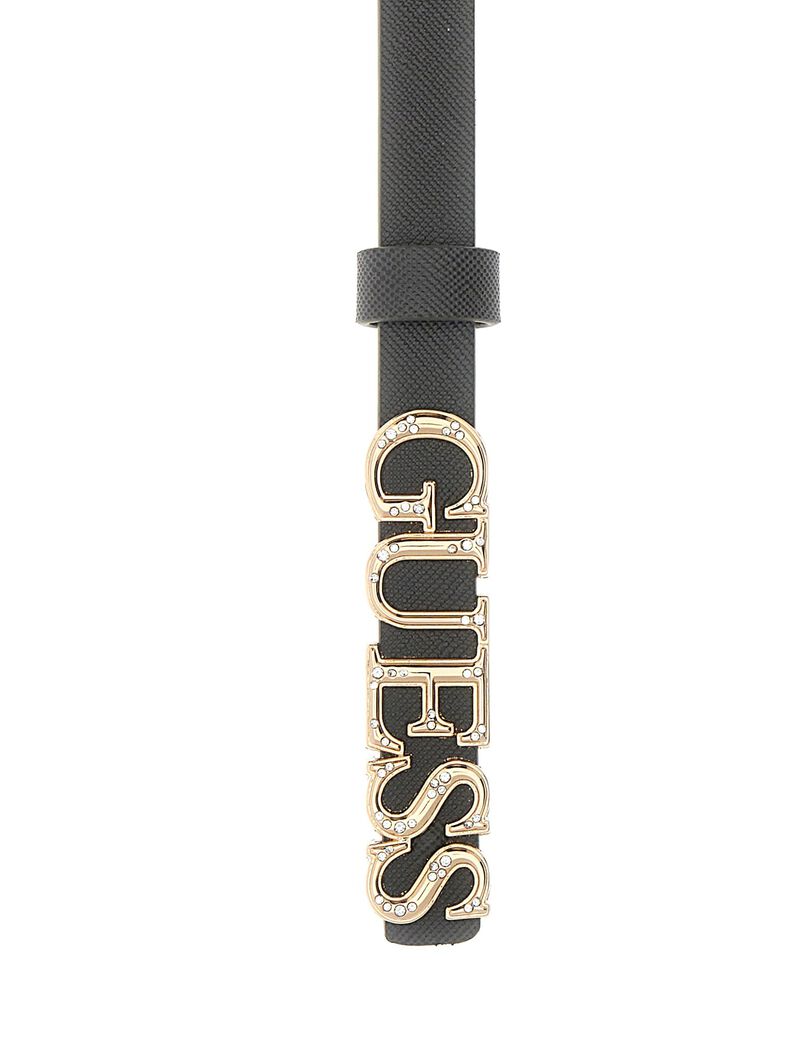 guess logo script belt