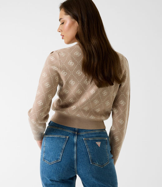 4G logo wool blend cardigan