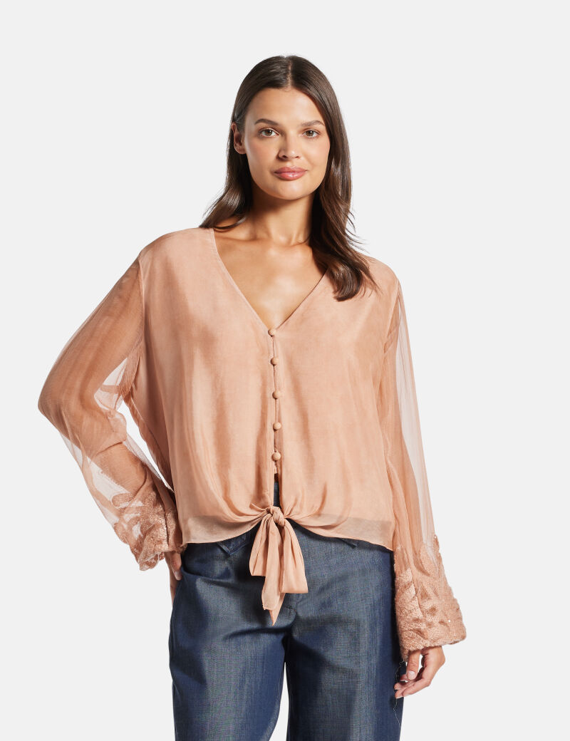 قميص من مزيج الحرير