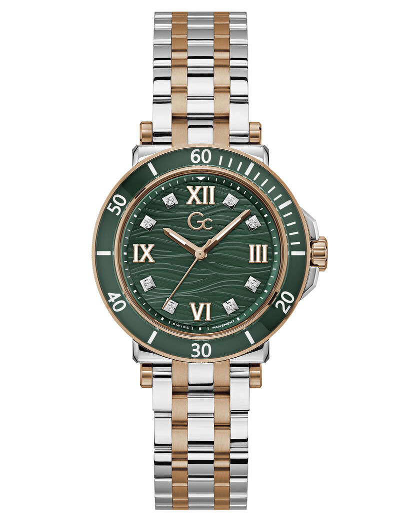 Shop GUESS GC One Sport Lady Mid Size Metal, Silver GUESS UAE