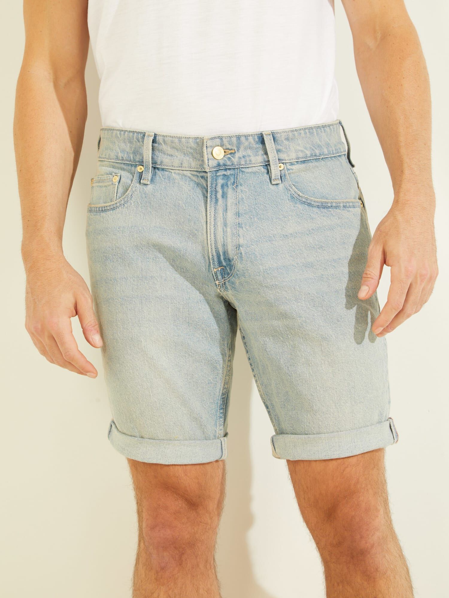 Slim Fit Denim Shorts