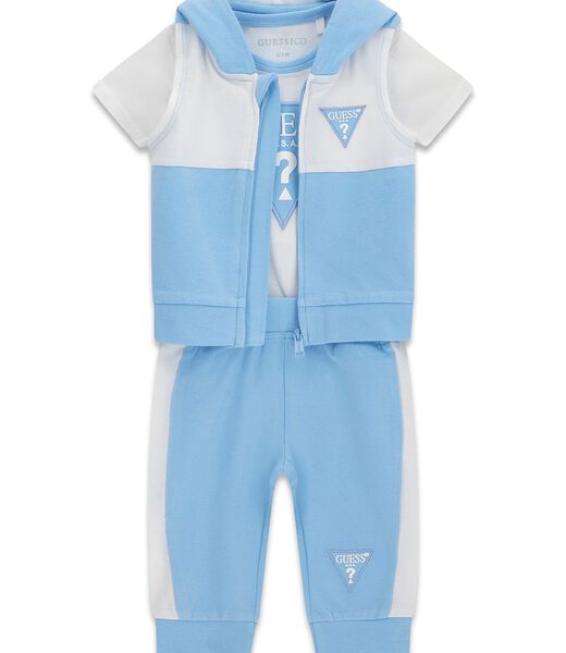 SET HOODED VEST+SS BODY+PANTS