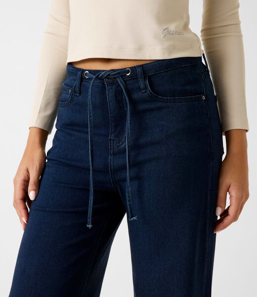 Wide-leg lyocell jeans