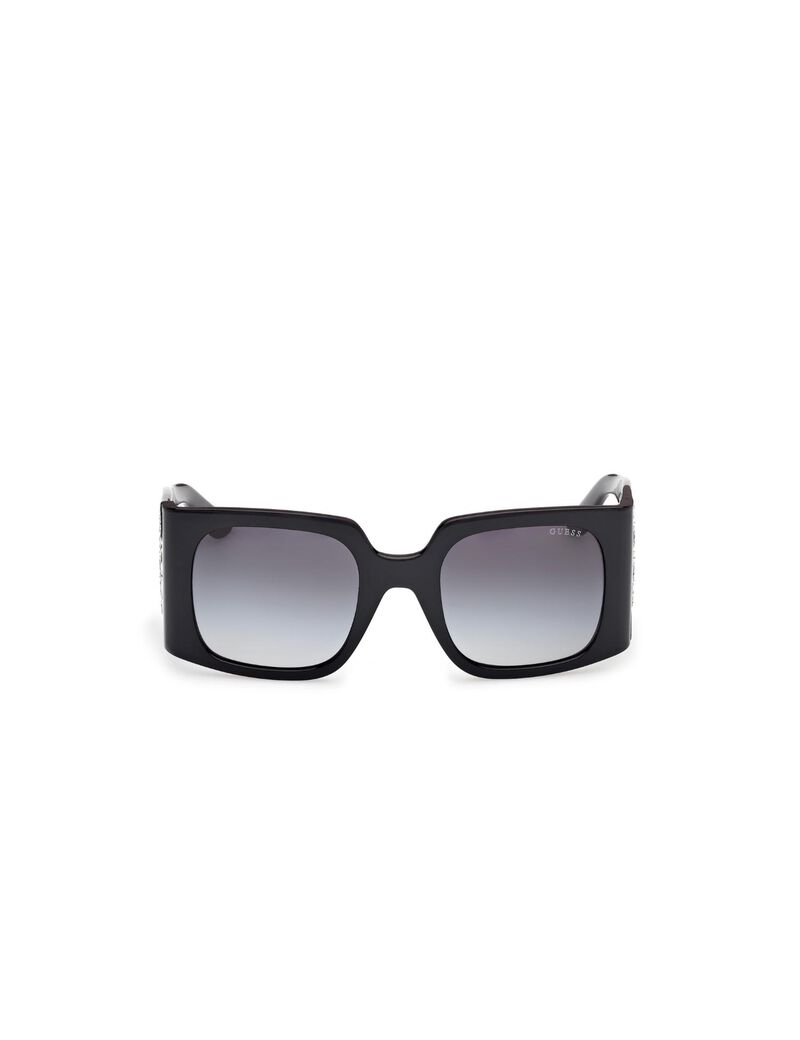 Square black gradient smoke sunglasses