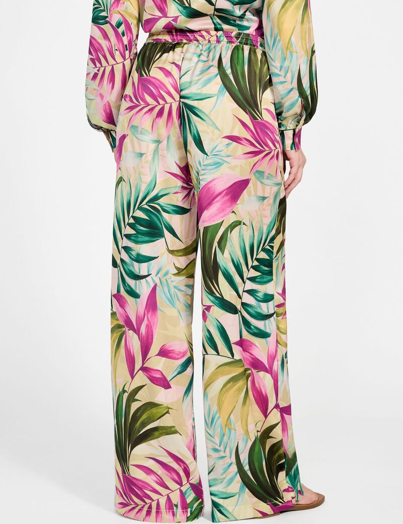 Wide leg satin pants