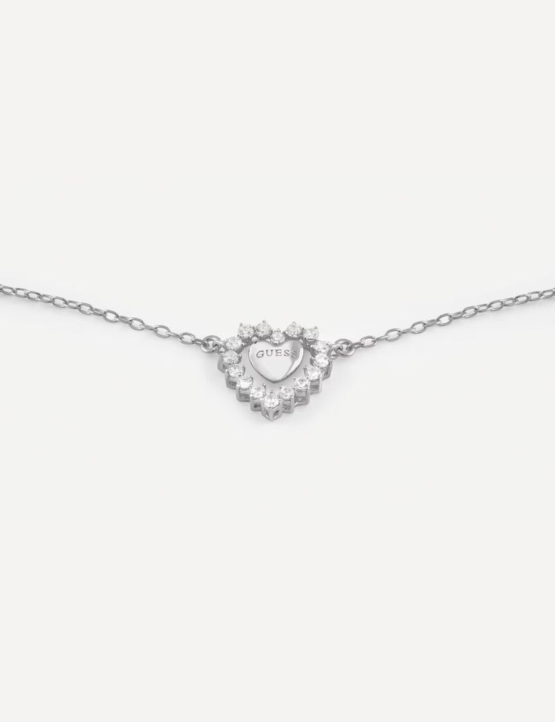 guess 16 18 jardin heart necklace
