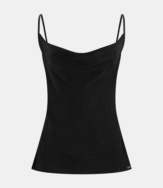 Sleeveless satin vest top