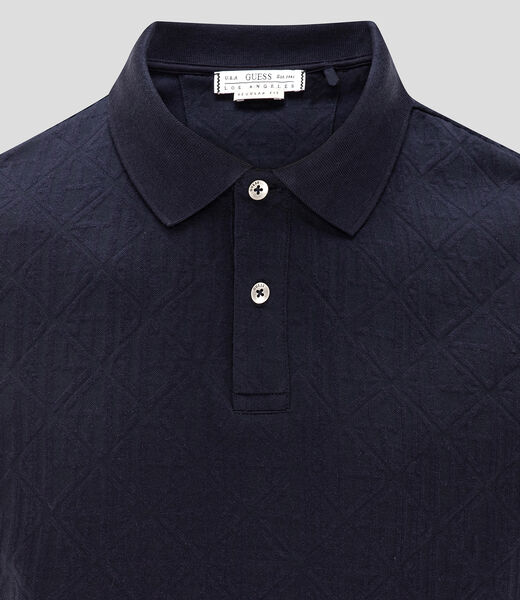 Jacquard allover polo tshirt