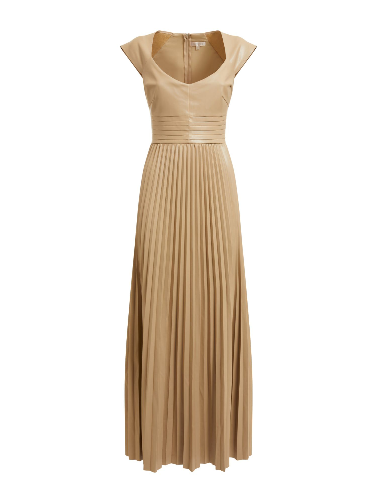 Shop GUESS Online Faux Leather Pleated Dress