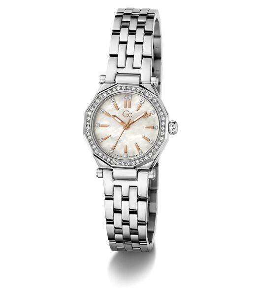 Gc Gleam metal silver tone watch
