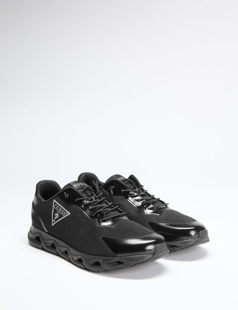 Shop GUESS Ease logo running shoes, Black