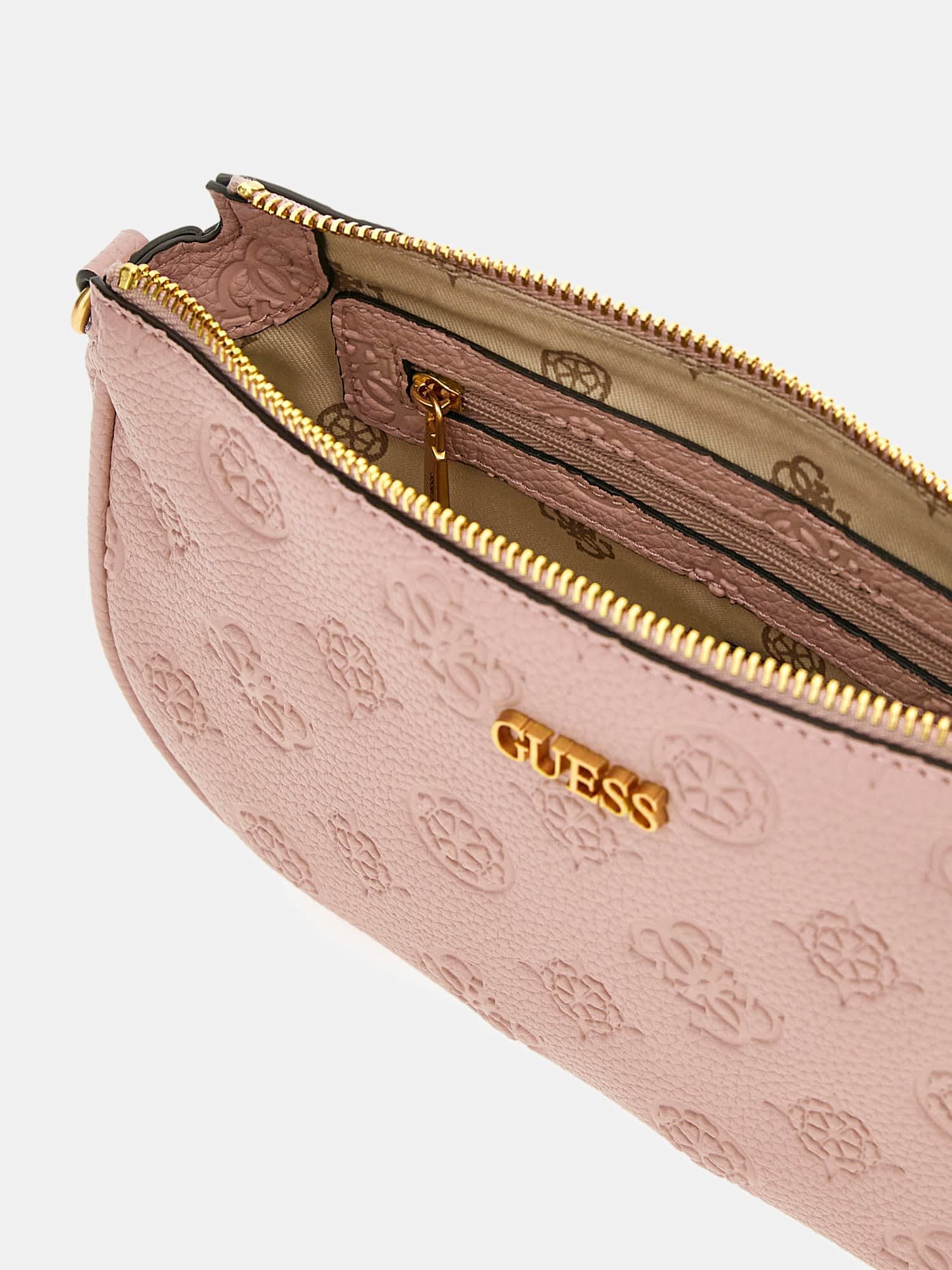 Guess kamryn embossed logo crossbody bag clearance