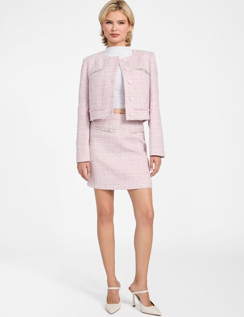 Wool-blend tweed jacket