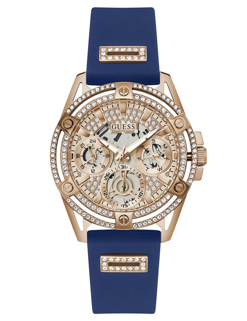 Crystal Blue Analog Watch