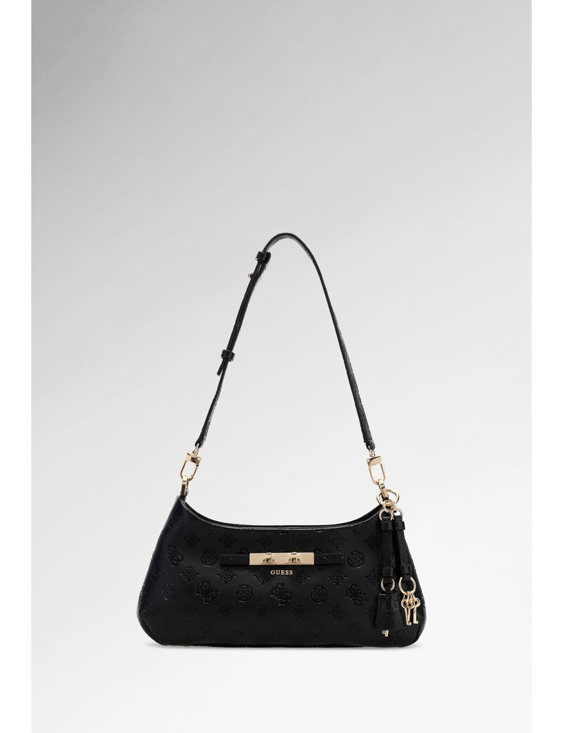 guess carmella logo shoulder bag
