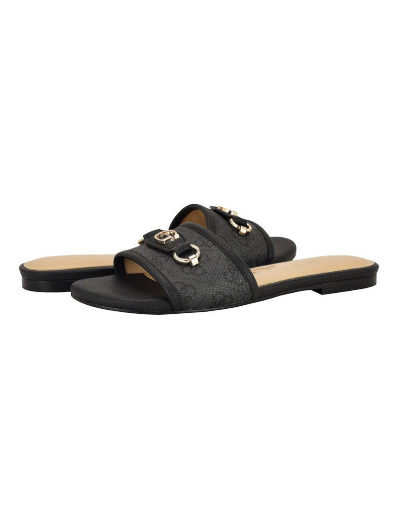 guess hammi logo slide sandals