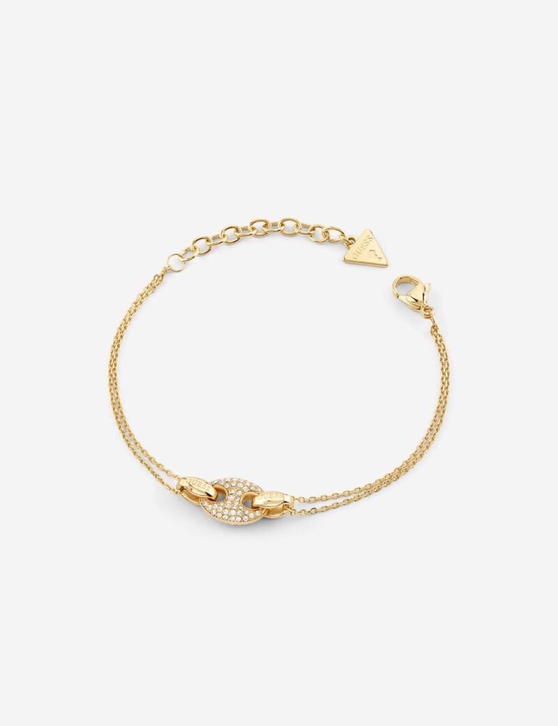 Marine pave link bracelet