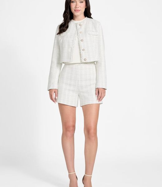 شورت من قماش التويد البوكليه