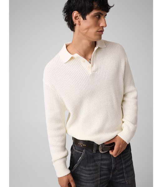جيس waffle sweater polo