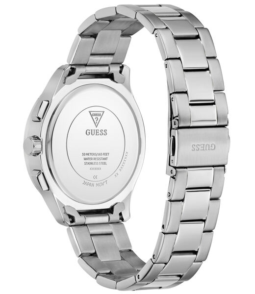 Mens Silver Tone Square Analog Watch