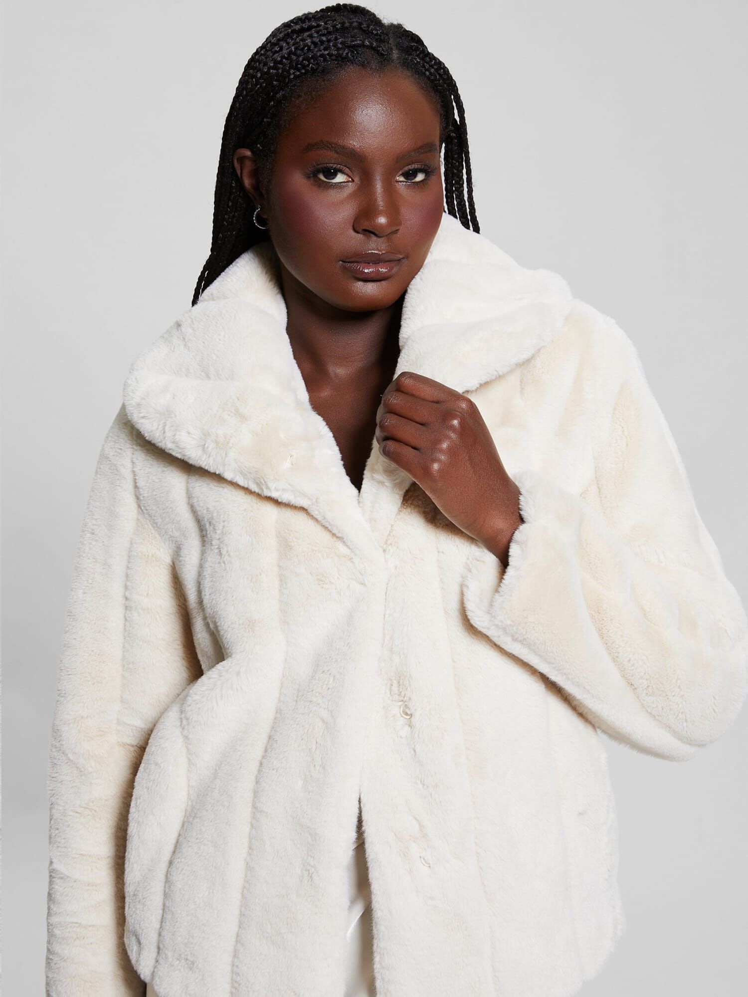 Guess fur jacket online
