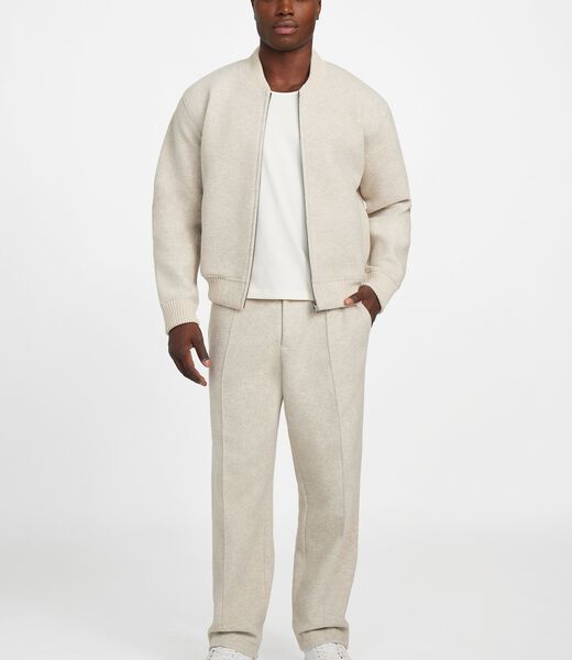 Wool-blend bomber jacket