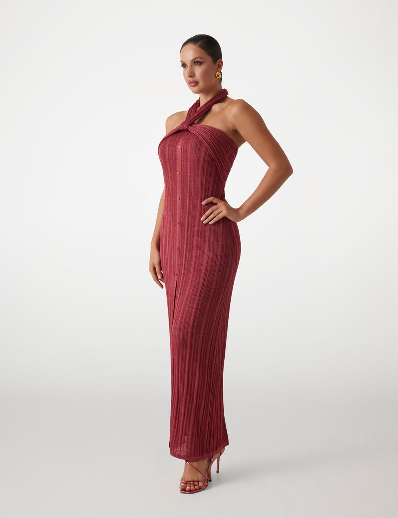 Marciano long rib-knit dress
