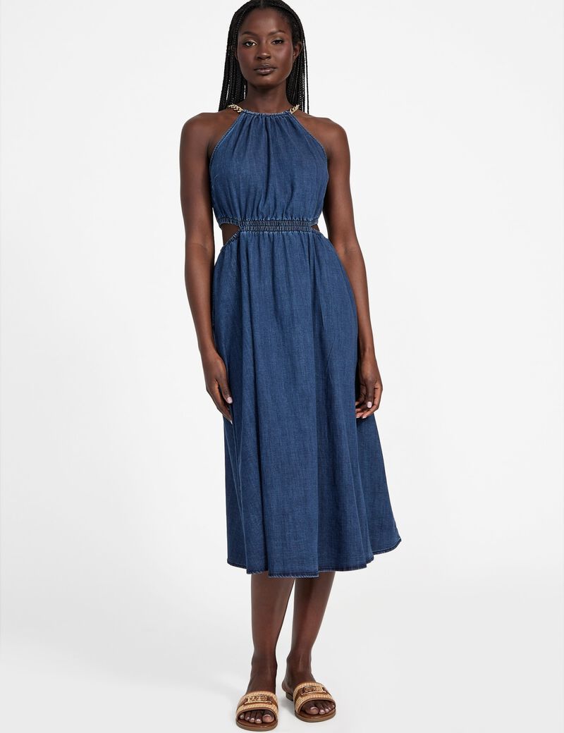 Isabel chambray maxi dress