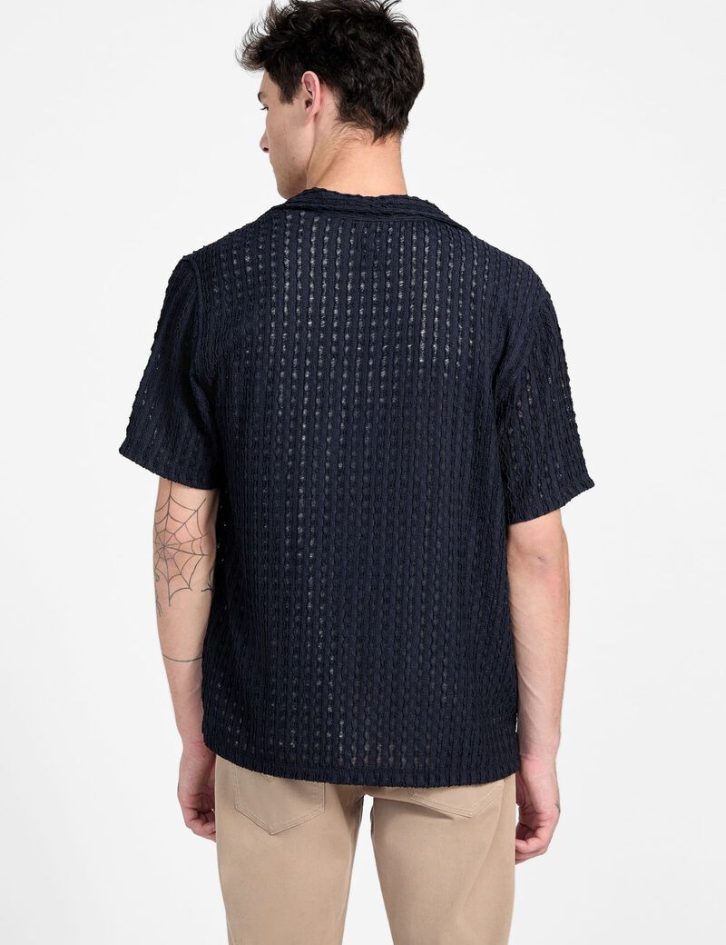 guess jacquard knit shirt