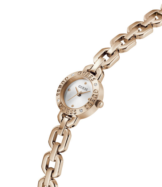 Ladies Rose Gold Tone Round Analog Watch