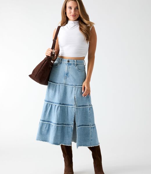 جيس rori denim midi skirt