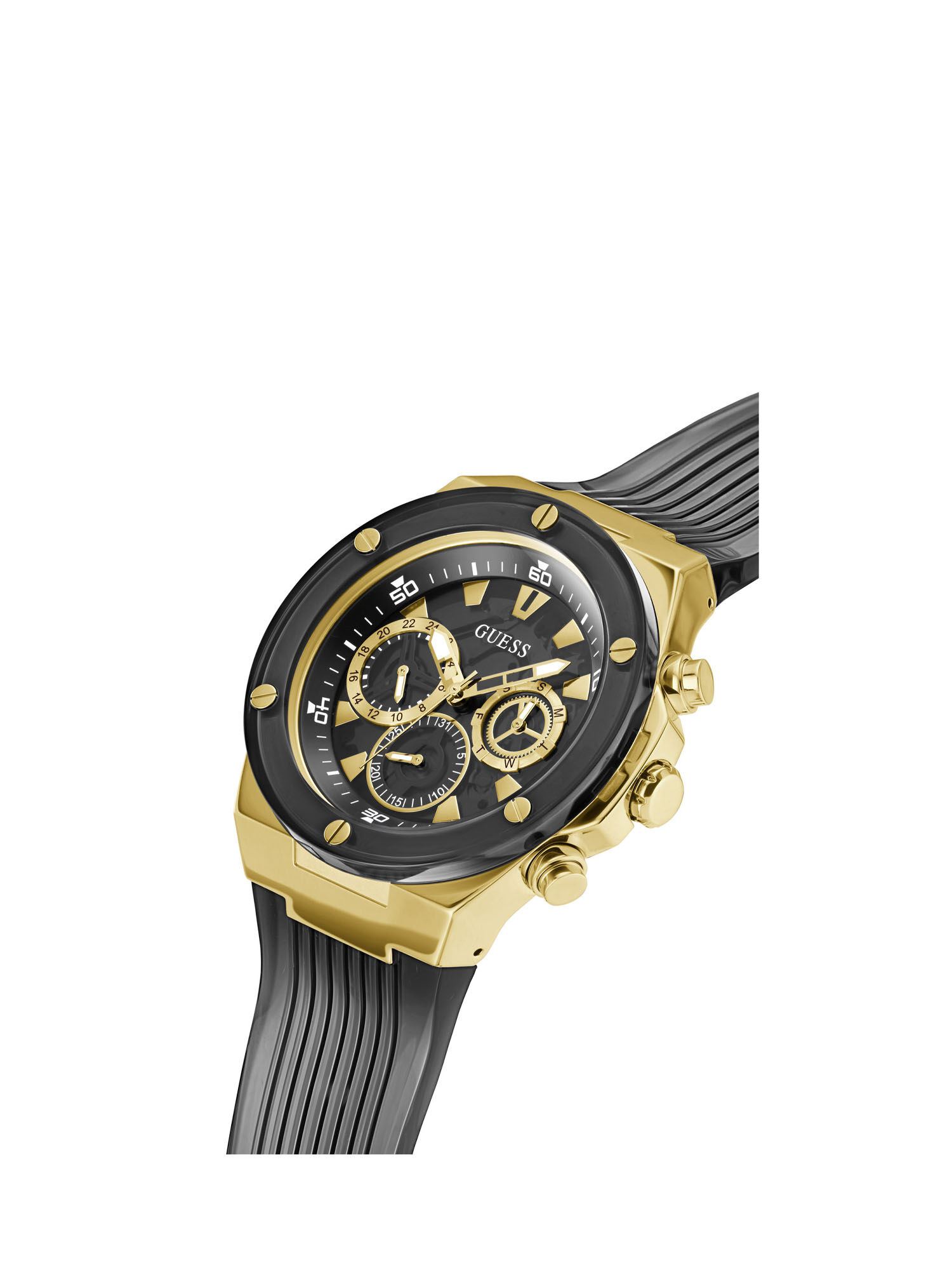 Shop GUESS Online Black Multifunction Watch