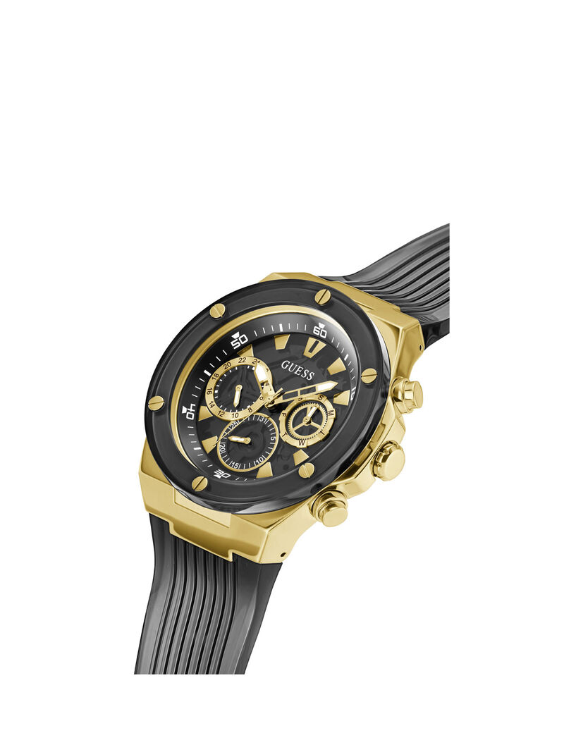 ساعة يد متعددة الوظائف باللون الأسود