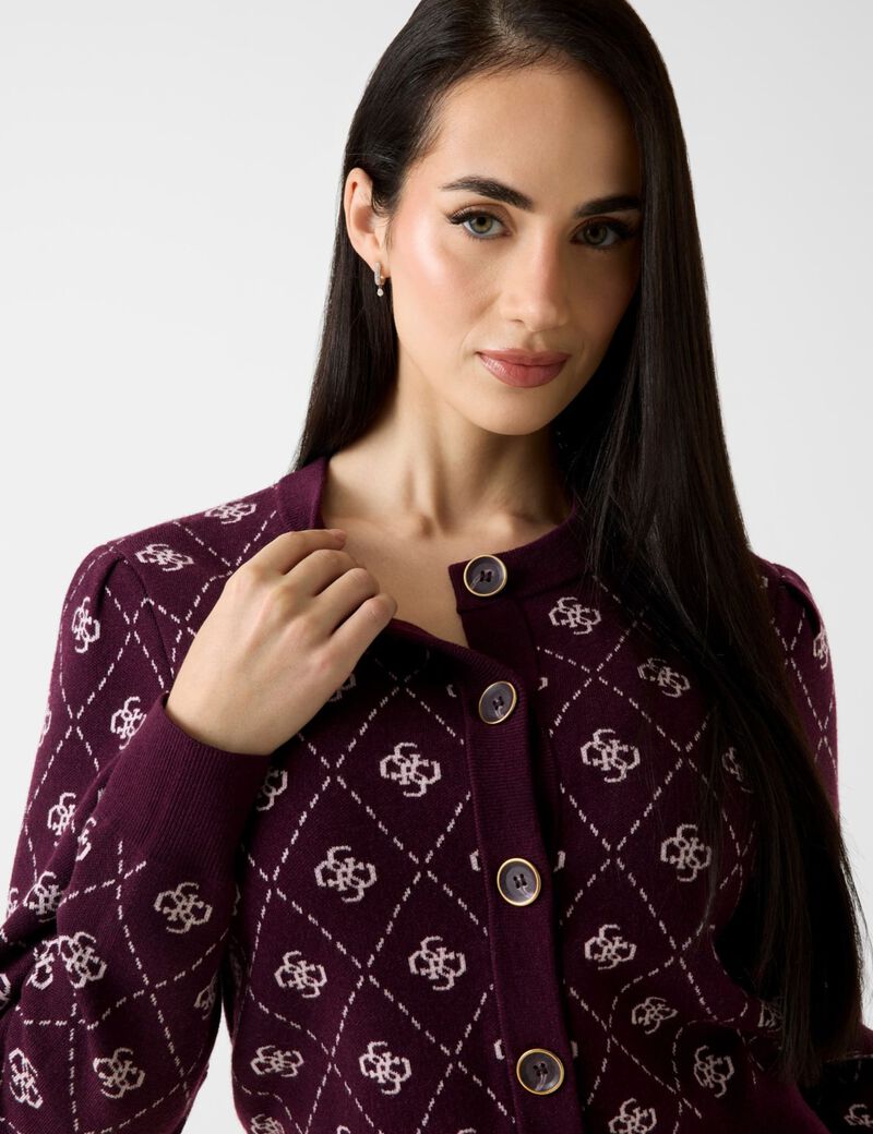 كارديجان من مزيج الصوف بشعار 4G