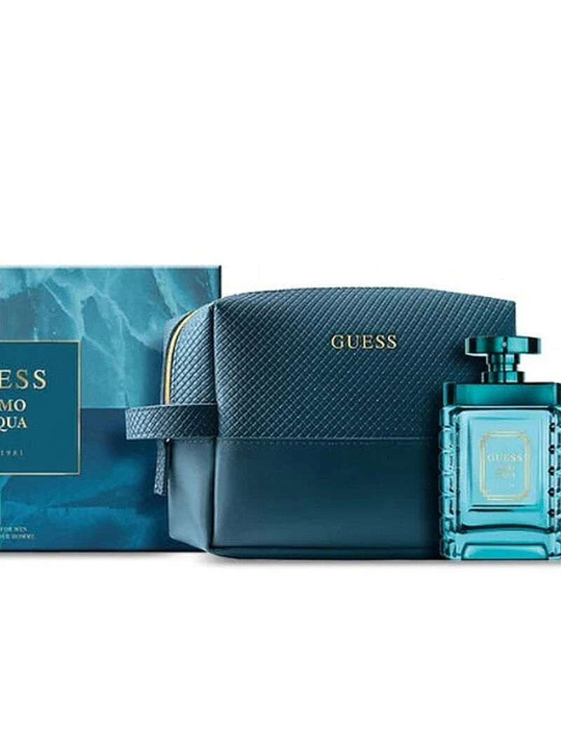 guess uomo acqua for men 100ml edt gift set