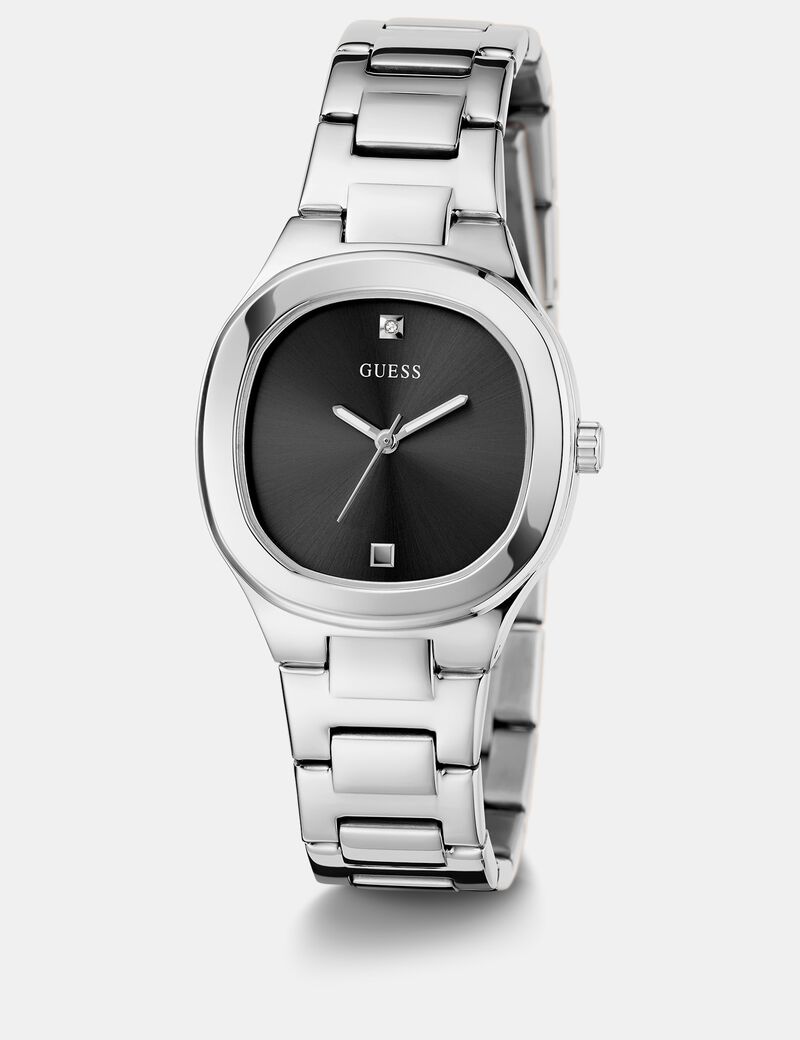 Stainless steel analogue watch