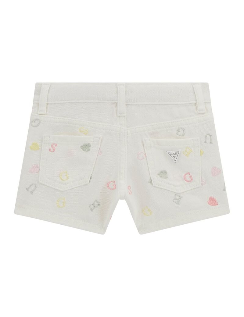 Embroidered shorts jeans
