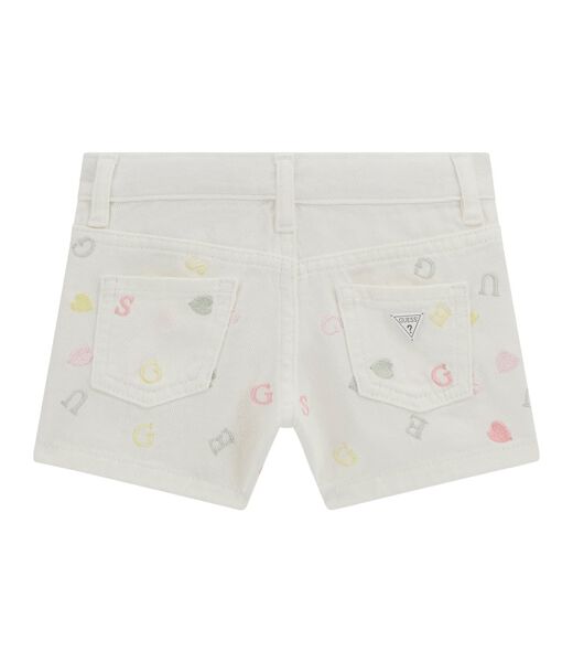 Embroidered shorts jeans