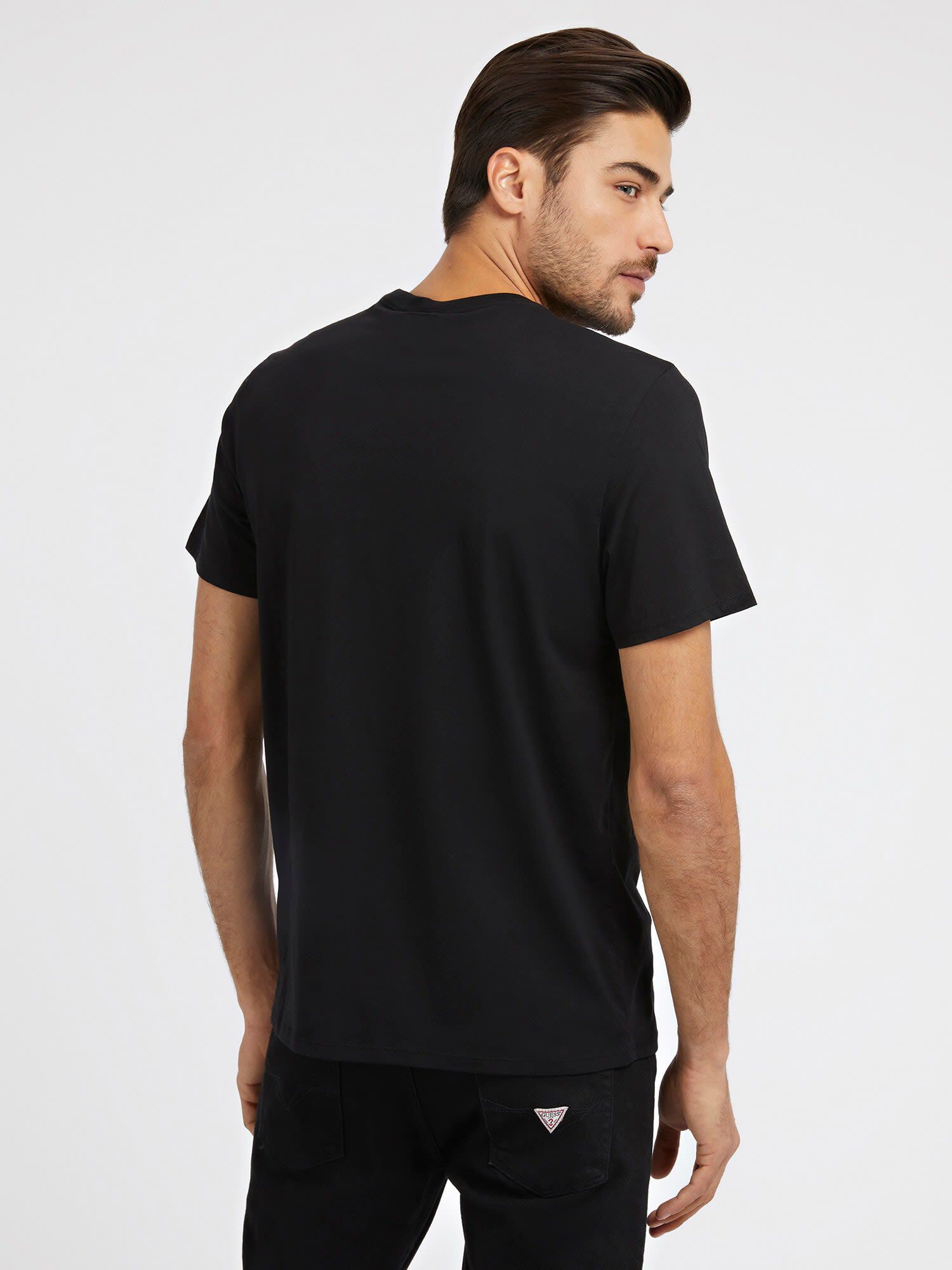 Guess black logo tee shop