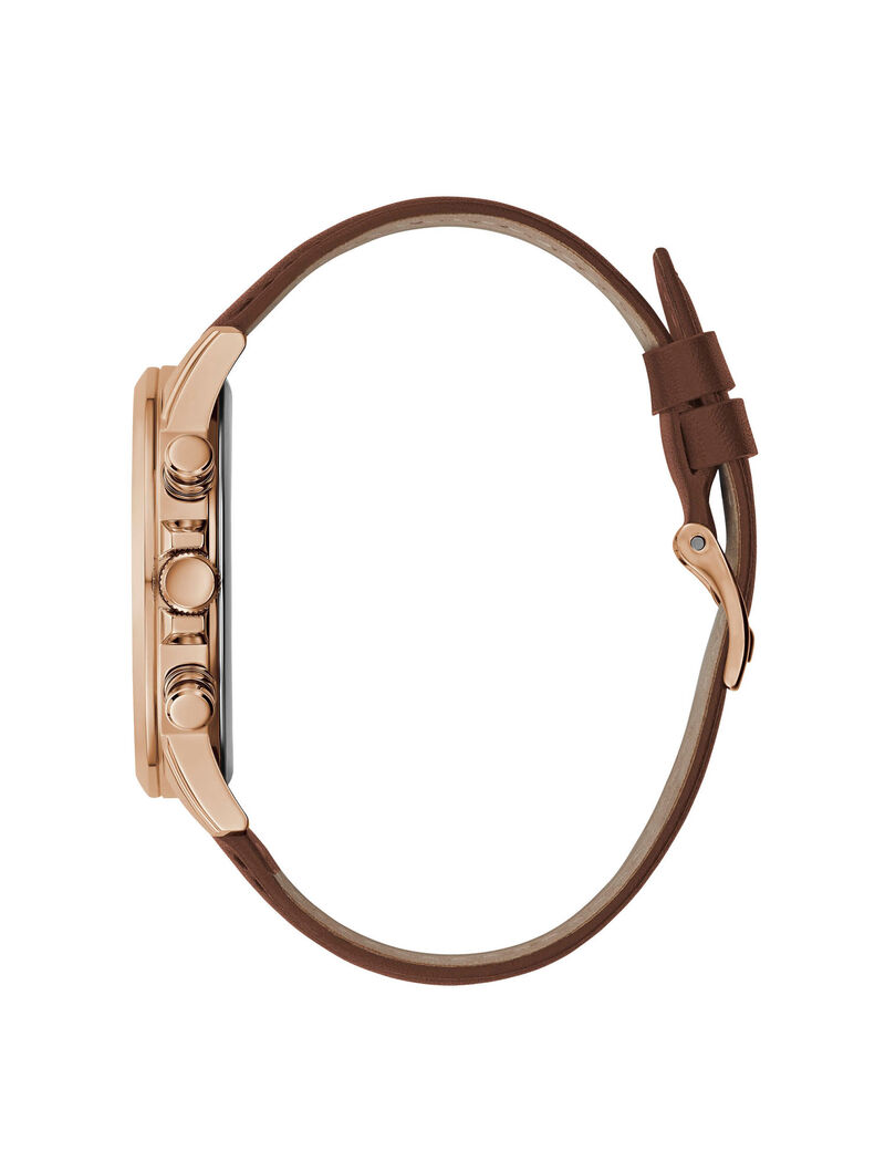 Rose Gold Leather Watch