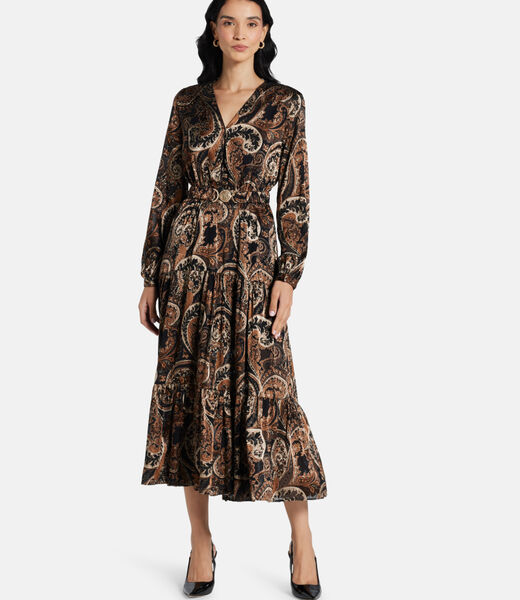 CLARISSE BELTED LONG DRESS